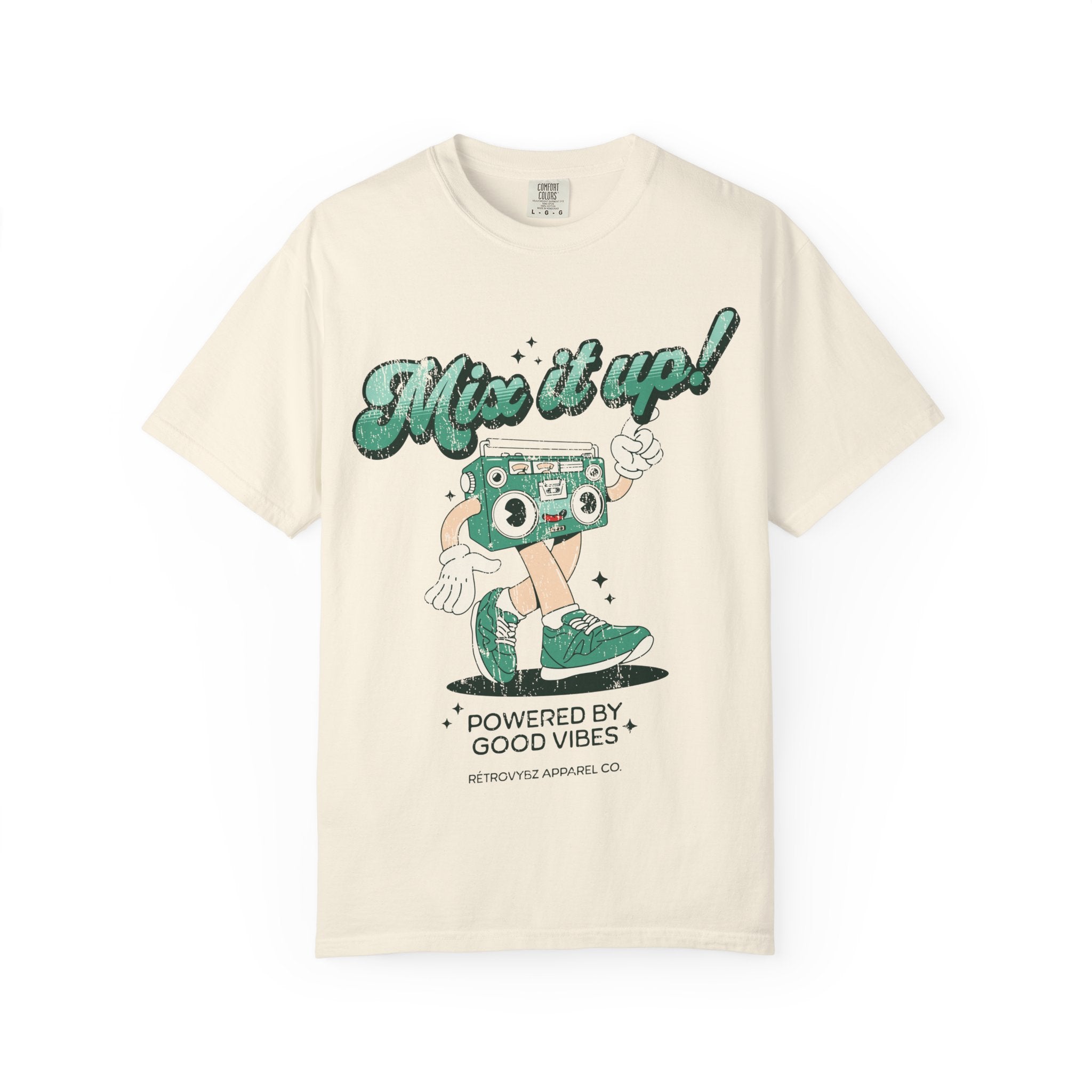 Vintage Radio Unisex T-Shirt – Retro Broadcast Tee Powered by Good Vibes